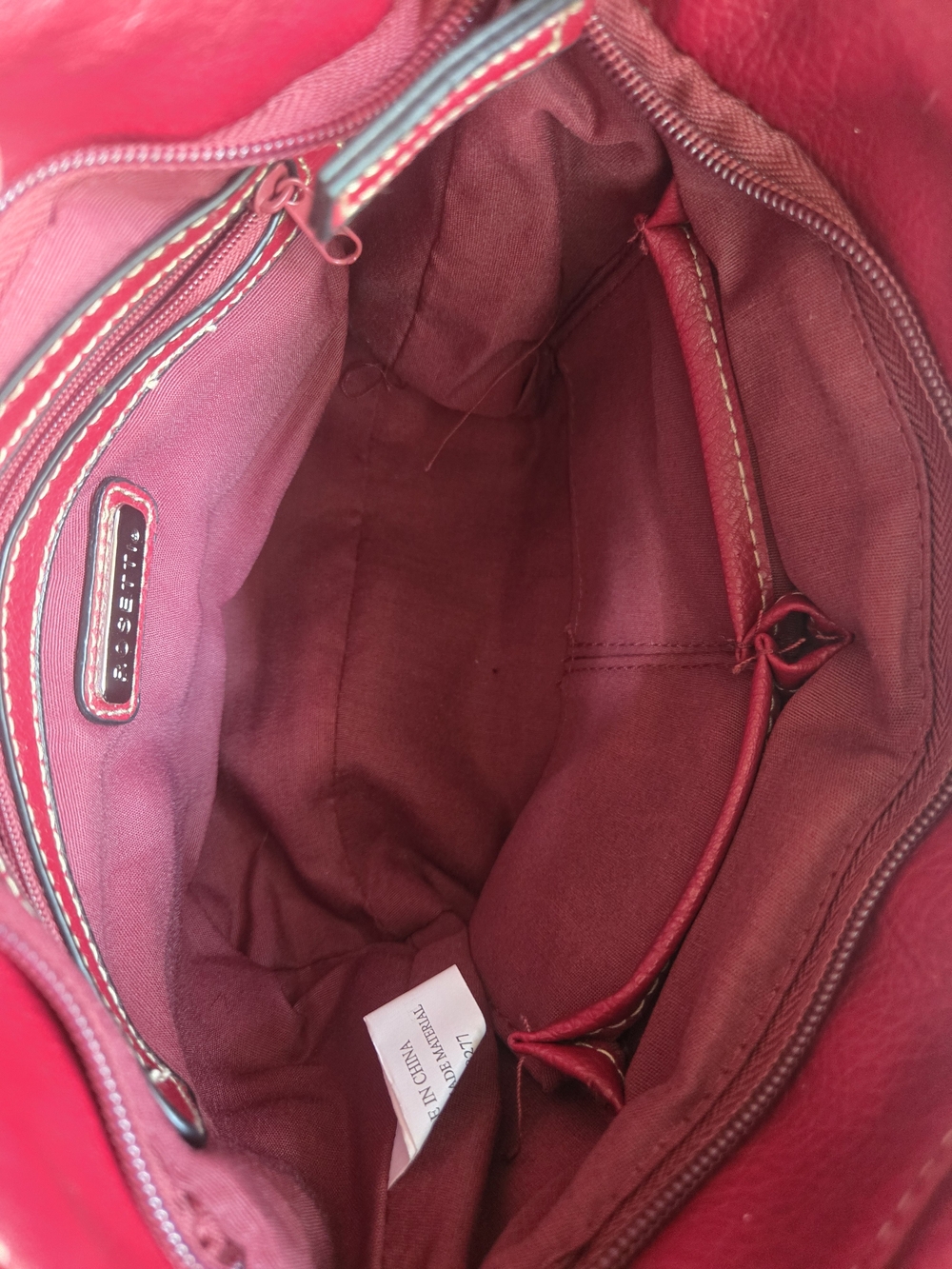Rosetti Crimson Leatherette Handbag Bag - Picture 9 of 16